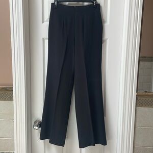 Black silk slacks
